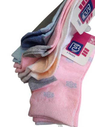 Imagem de Meia Kit 3 Pares Infantil Menina Cano Curto Fb 004fbwc