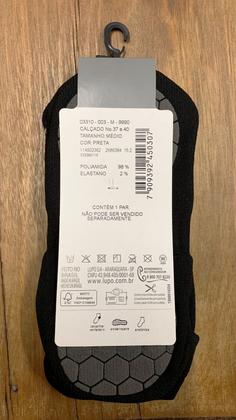 Imagem de Meia Lupo Antiderrapante Preta Pilates Silicone Feminino Mulher