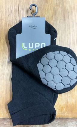 Imagem de Meia Lupo Antiderrapante Preta Pilates Silicone Feminino Mulher