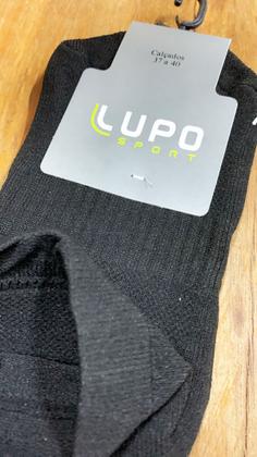 Imagem de Meia Lupo Antiderrapante Preta Pilates Silicone Feminino Mulher