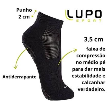 Imagem de Meia Lupo Antiderrapante Preta Pilates Silicone Feminino Mulher