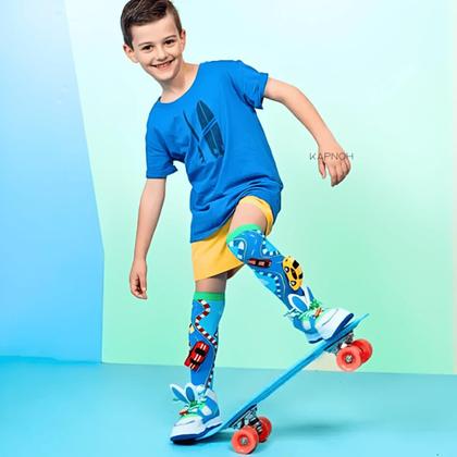 Imagem de Meia Maluca Divertida Cano Alto 3D Menina Menino Infantil