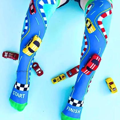 Imagem de Meia Maluca Divertida Cano Alto 3D Menina Menino Infantil