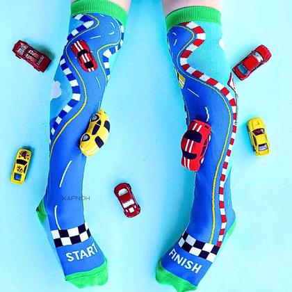 Imagem de Meia Maluca Divertida Cano Alto 3D Menina Menino Infantil