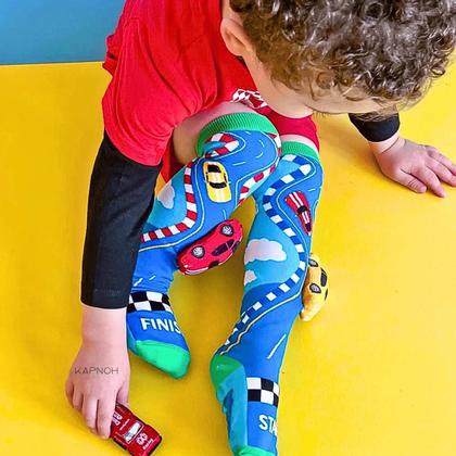 Imagem de Meia Maluca Divertida Cano Alto 3D Menina Menino Infantil