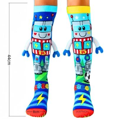 Imagem de Meia Maluca Divertida Cano Alto 3D Menina Menino Infantil