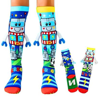 Imagem de Meia Maluca Divertida Cano Alto 3D Menina Menino Infantil