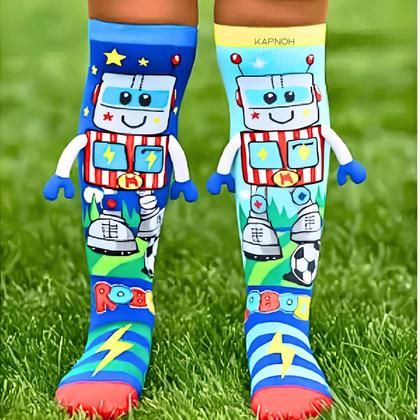 Imagem de Meia Maluca Divertida Cano Alto 3D Menina Menino Infantil