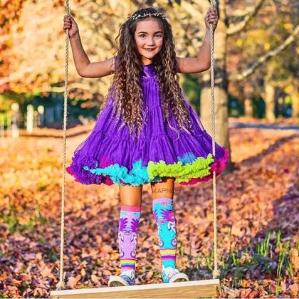 Imagem de Meia Maluca Divertida Cano Alto 3D Menina Menino Infantil