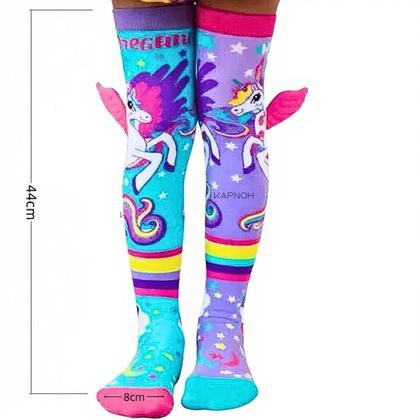 Imagem de Meia Maluca Divertida Cano Alto 3D Menina Menino Infantil