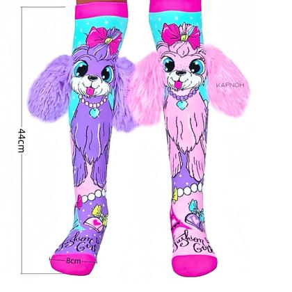 Imagem de Meia Maluca Divertida Cano Alto 3D Menina Menino Infantil