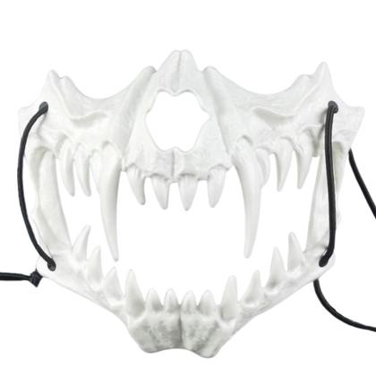 Imagem de Meia Máscara Mandíbula Caveira Animal Estilizada Halloween