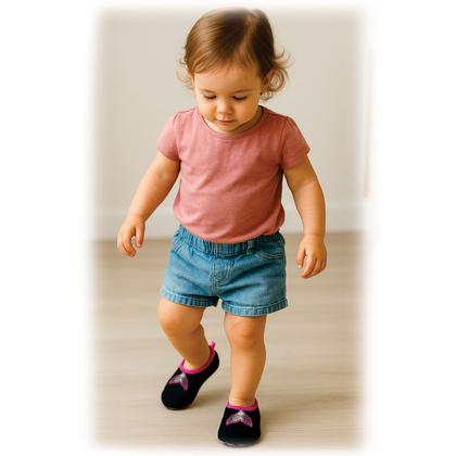 Imagem de Meia Menina Infantil Antiderrapante Sapatilha Magicc S110