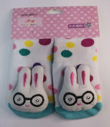 Imagem de Meia menina infantil com Bichinho variados cores antiderrapante