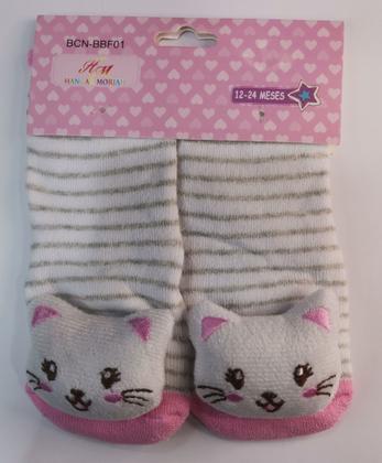 Imagem de Meia menina infantil com Bichinho variados cores antiderrapante