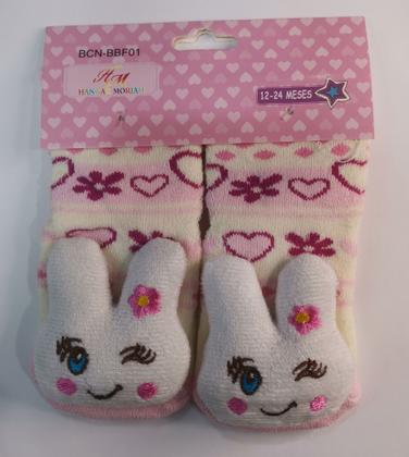 Imagem de Meia menina infantil com Bichinho variados cores antiderrapante