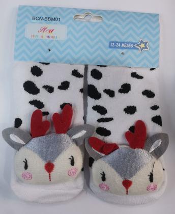 Imagem de Meia menino infantil com Bichinho variados cores antiderrapante