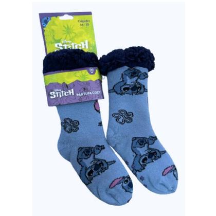 Imagem de Meia Pantufa Cozy Disney Stitch Antiderrapante Tamanho G