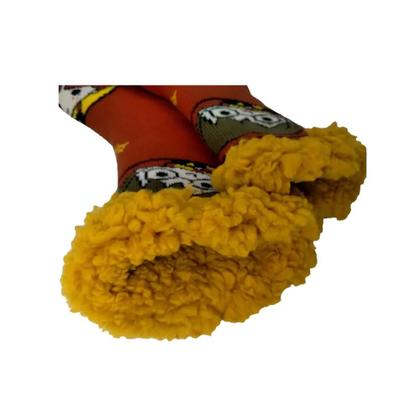 Imagem de Meia Pantufa Cozy Harry Potter Hogwarts Cano Alto Grossa com Sherpa Quente Antiderrapante Zona Criativa Geek