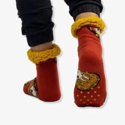 Imagem de Meia Pantufa Cozy Hogwarts Harry Potter Pattern Tamanho M