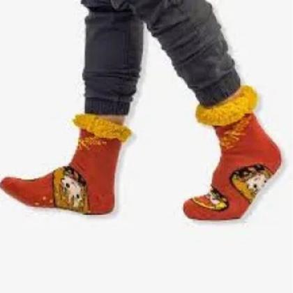 Imagem de Meia Pantufa Cozy Hogwarts Harry Potter Pattern Tamanho P