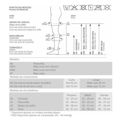 Imagem de Meia Panturrilha 3/4 20-30mmHg Longa Comfortline Venosan