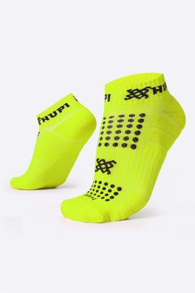 Imagem de Meia para Corrida HUPI Running Pro Amarelo Neon - Curta