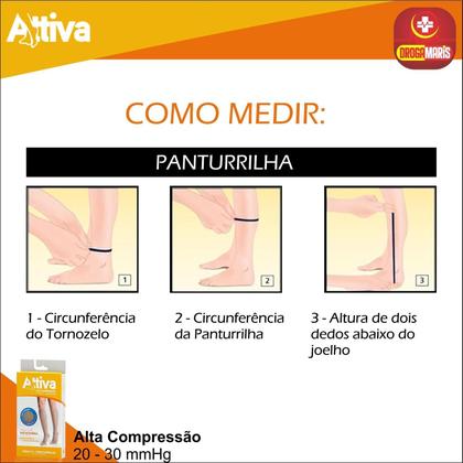 Imagem de Meia Preventiva 3/4 Alta Compressão 20-30 Sem Ponteira Sigvaris Attiva - para varizes