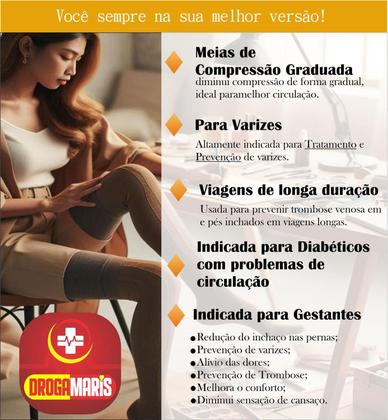 Imagem de Meia Preventiva 3/4 Alta Compressão 20-30 Sem Ponteira Sigvaris Attiva - para varizes