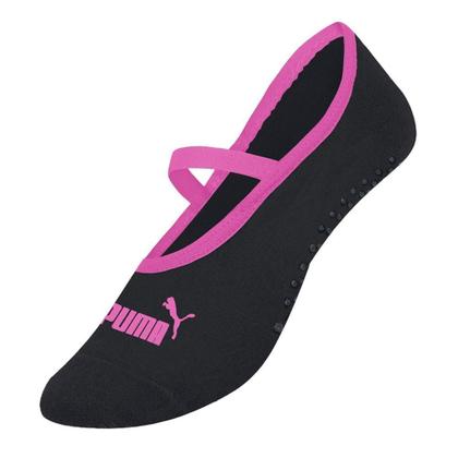 Imagem de Meia Puma Sapatilha Pilates Antiderrapante Feminina - Preto 34-39