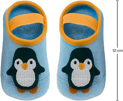 Imagem de Meia Sapatilha Anti Derrapante Com Aplique Pinguim ( 1- 3 Anos ) - Buba