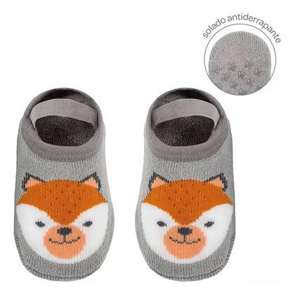 Imagem de Meia Sapatilha Antiderrapante Bebê e Infantil Com Elástico Menino Menina - Buba