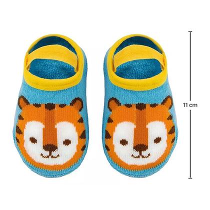 Imagem de Meia Sapatilha Antiderrapante Bebê e Infantil Com Elástico Menino Menina - Buba