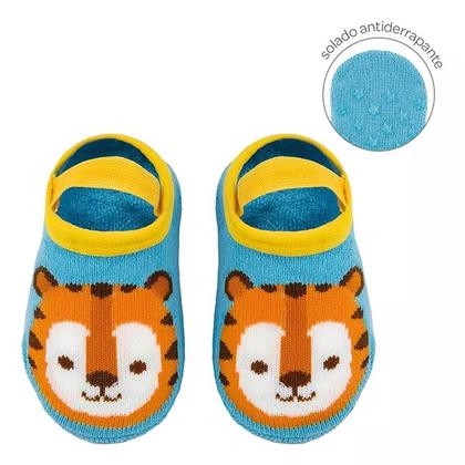 Imagem de Meia Sapatilha Antiderrapante Bebê e Infantil Com Elástico Menino Menina - Buba