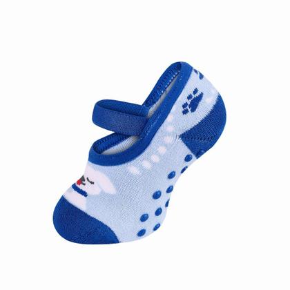 Imagem de Meia Sapatilha Antiderrapante Bebê Menina Estampa Cachorrinho