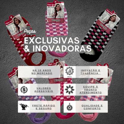 Imagem de Meia Sapatilha Com Sola Ante Derrapante Colorida Feminina