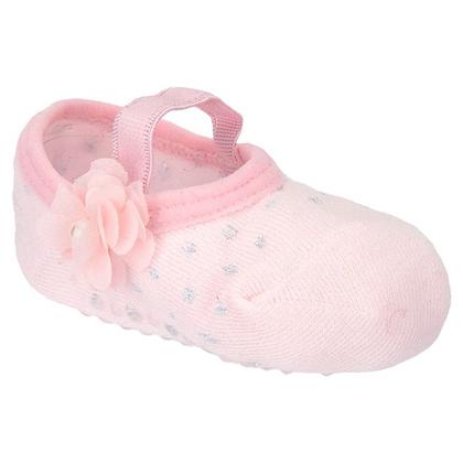 Imagem de Meia Sapatilha Festa Bebê Menina Tamanho 16 a 20 - Pimpolho