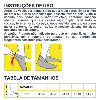 Imagem de Meia Sapatilha Para Beach Tennis Areia Cano Baixo Kestal