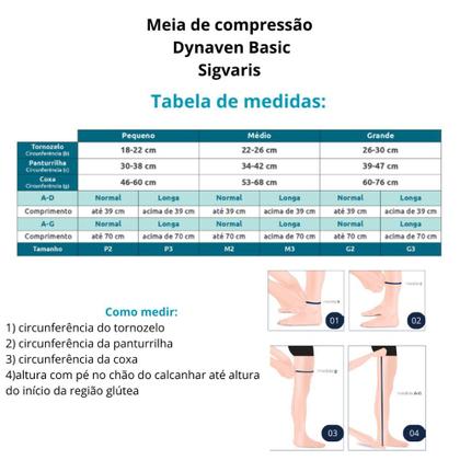 Imagem de Meia Sigvaris 7/8 Dynaven Basic 972 20-30 mmHg Bege