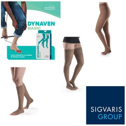 Imagem de Meia Sigvaris 7/8 Dynaven Basic 972 20-30 mmHg Bege