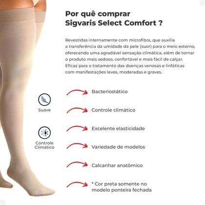 Imagem de Meia Sigvaris Select Comfort, 20-30 mmHg, 7/8 Natural