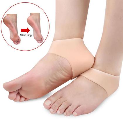 Imagem de Meia Silicone Anti Rachadura Calcanhar Hidratante Protetor