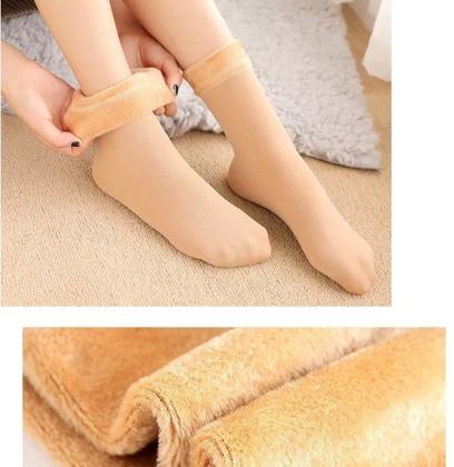 Imagem de Meia Térmica Aveludada Flanelada Fleece Frio Unissex Inverno