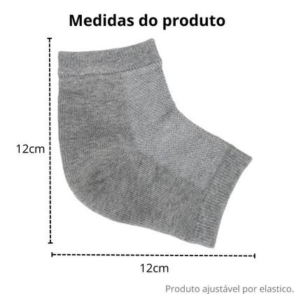 Imagem de Meia Tornozeleira Para Calcanhar Silicone Dor Rachadura