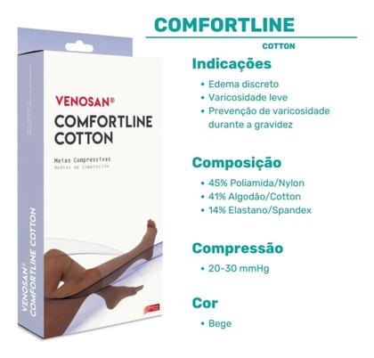 Imagem de Meia venosan comfortline cotton 20-30 ad g pe aberto bege