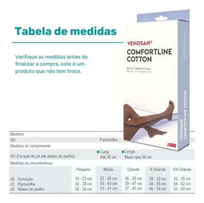 Imagem de Meia venosan comfortline cotton 20-30 ad g pe aberto bege