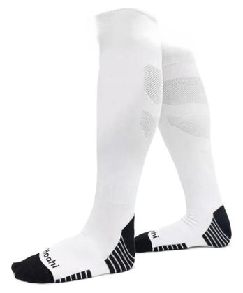 Imagem de Meião de Futebol Hoahi Cano Longo Sport Original Preto, Branco e Azul