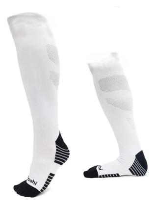 Imagem de Meião de Futebol Hoahi Cano Longo Sport Original Preto, Branco e Azul