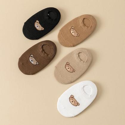 Imagem de Meias Antiderrapantes Para Bebês, 5 Pares, Solado De Silicone Antiderrapante Para Meninos E Meninas