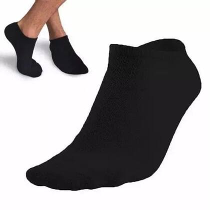 Imagem de Meias Cano Baixo Pretas Conjunto com 6 Pares